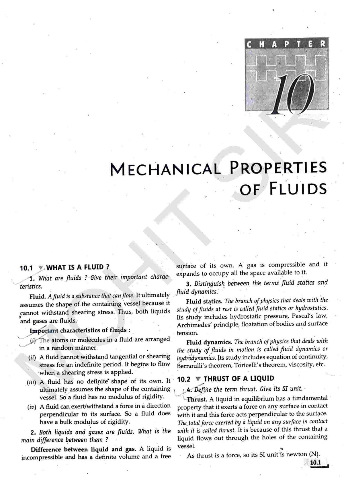 case study of mechanical properties of fluids