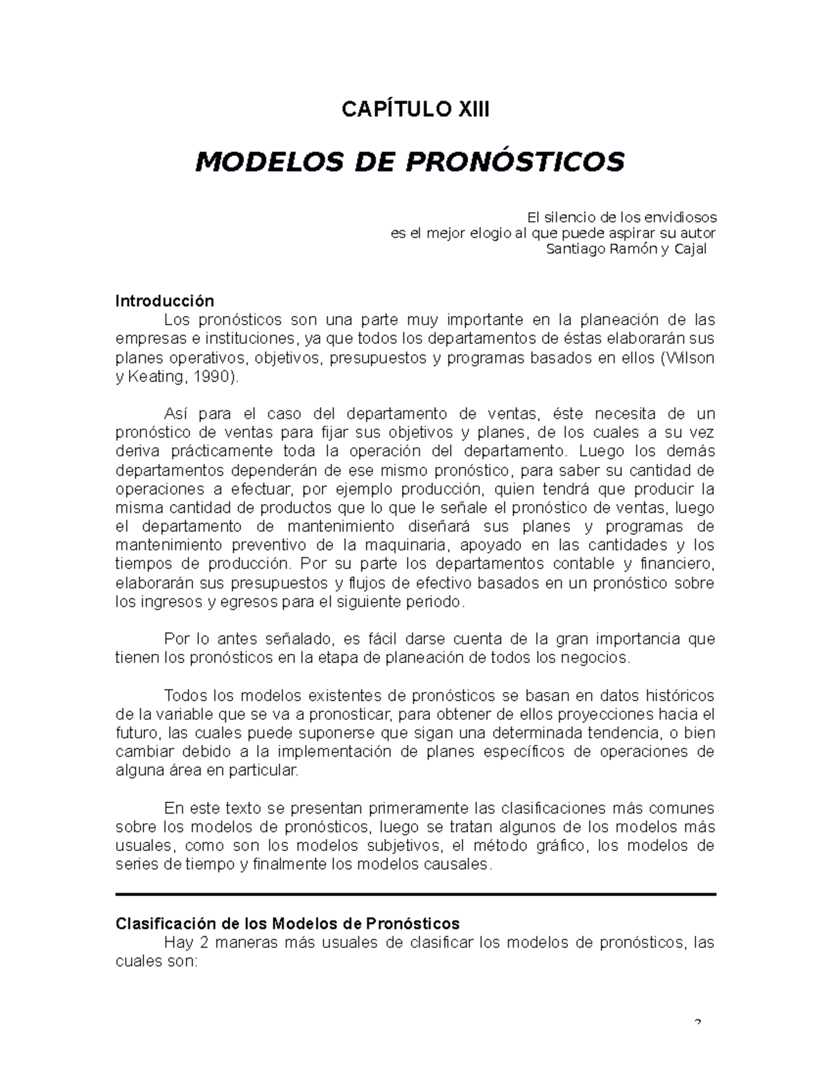 Captulo 13 - document - CAPÍTULO XIII MODELOS DE PRONÓSTICOS El ...