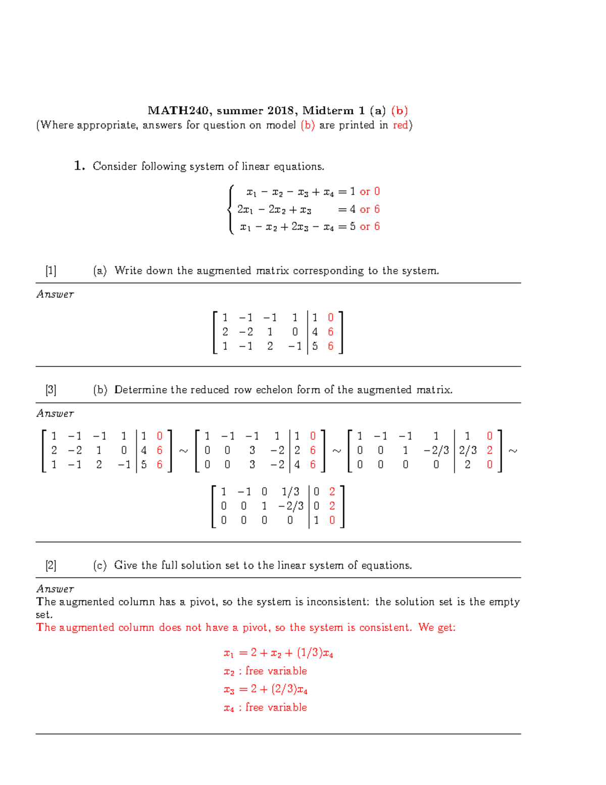 Midterm exam June, questions and answers - MATH240, summer 2018 ...