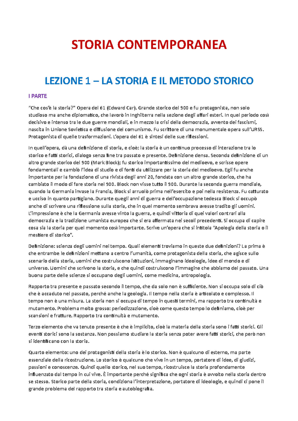 Storia Contemporanea - Appunti Lezioni - STORIA CONTEMPORANEA LEZIONE 1 ...