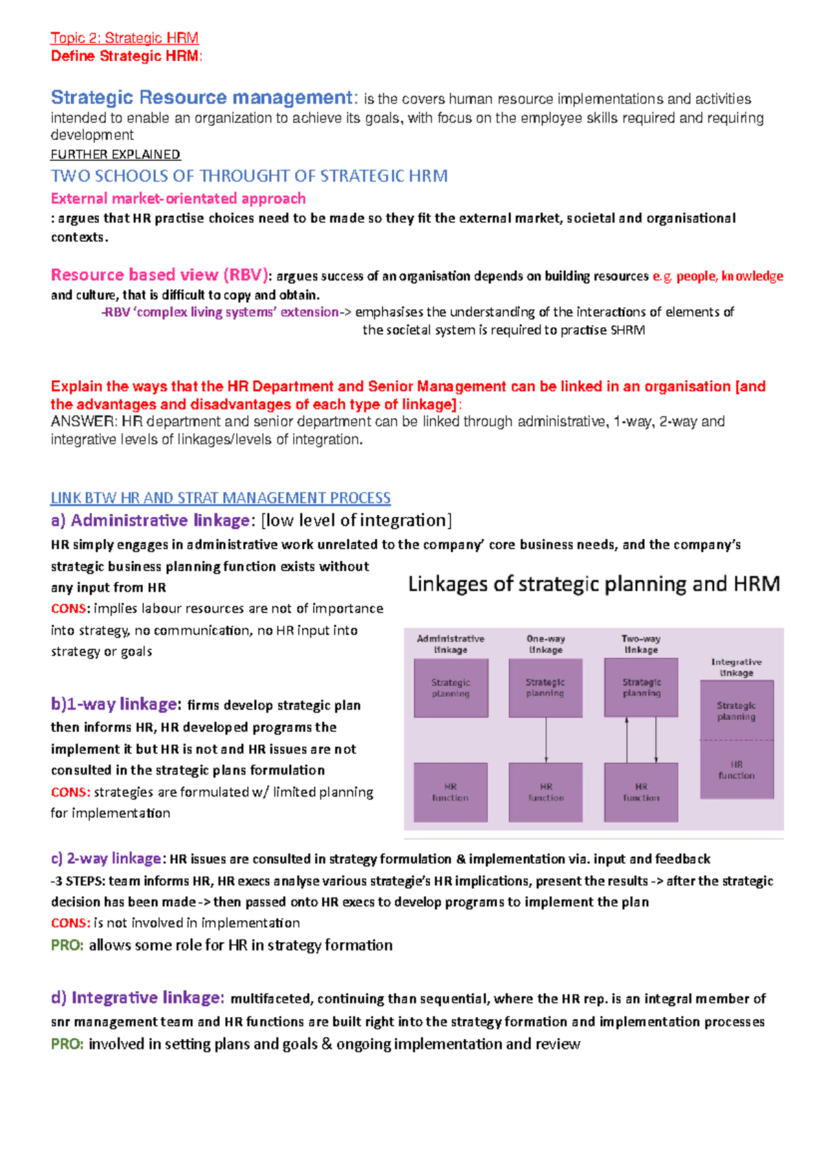 HR EXAM Revision - Summary Human Resource Management - Topic 2 ...