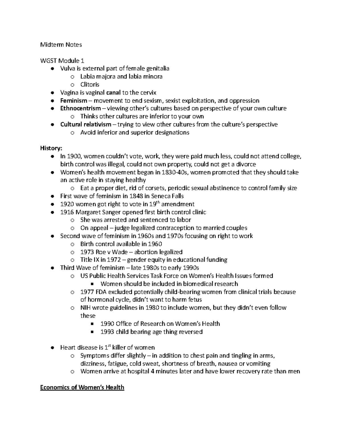 WGST 113 Midterm Notes.docx - Google Docs - Midterm Notes WGST Module 1 ...