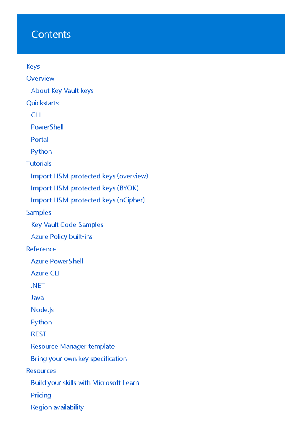 Azure key vault - Lecture notes 1-4 - ContentsContents Keys Overview ...