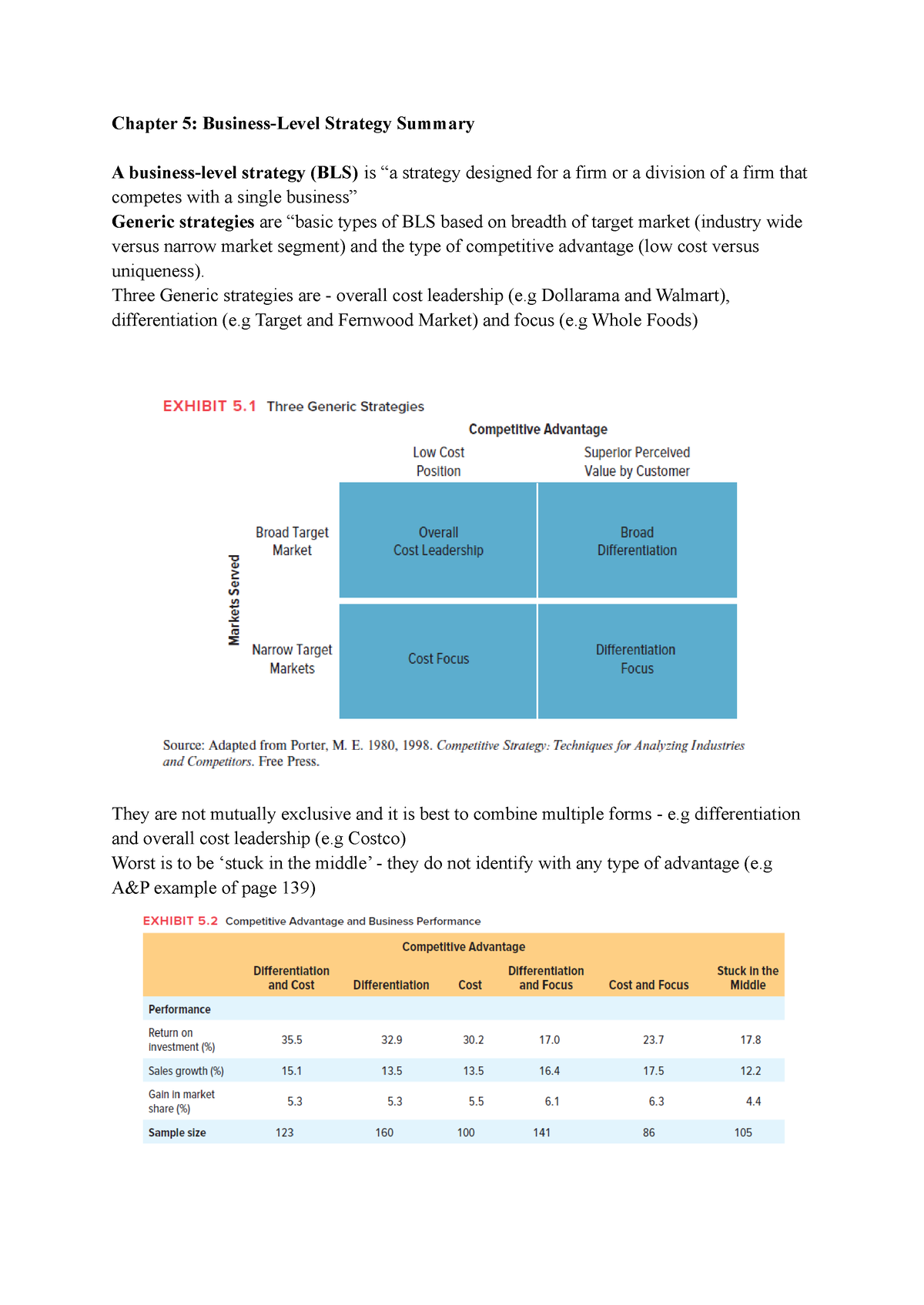 chapter 5 business plan example