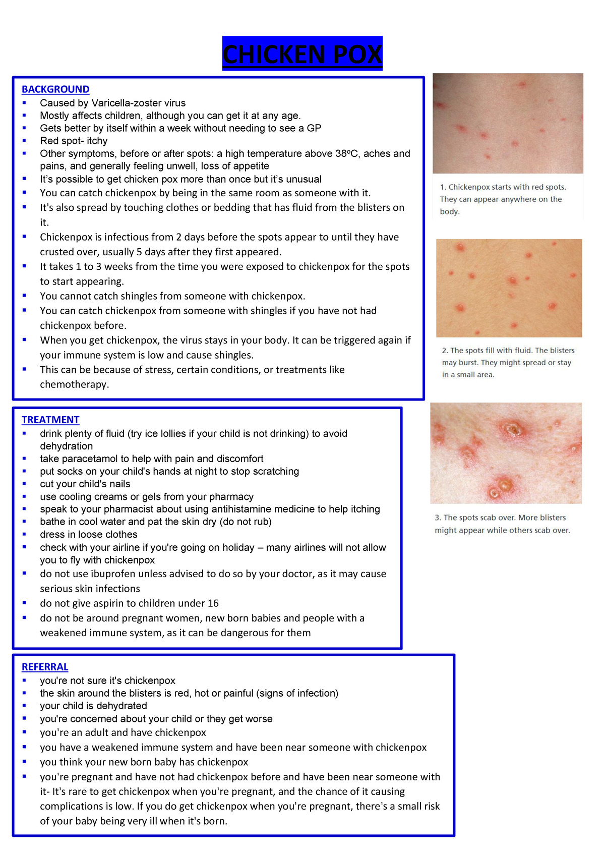 Lab Tests Reference Ranges - CHICKEN POX BACKGROUND Caused by Varicella ...