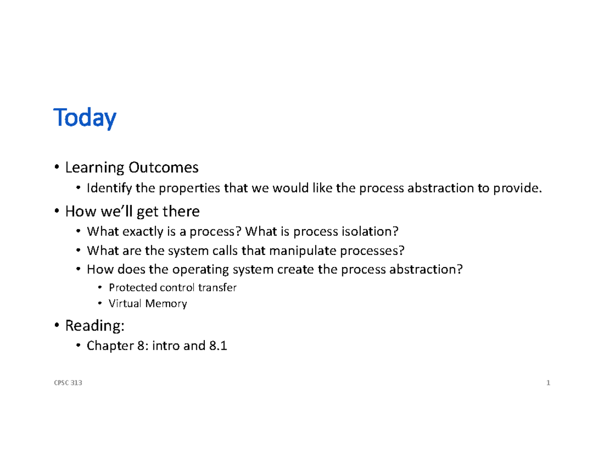 proc-problem-pre-class-activity-today-learning-outcomes