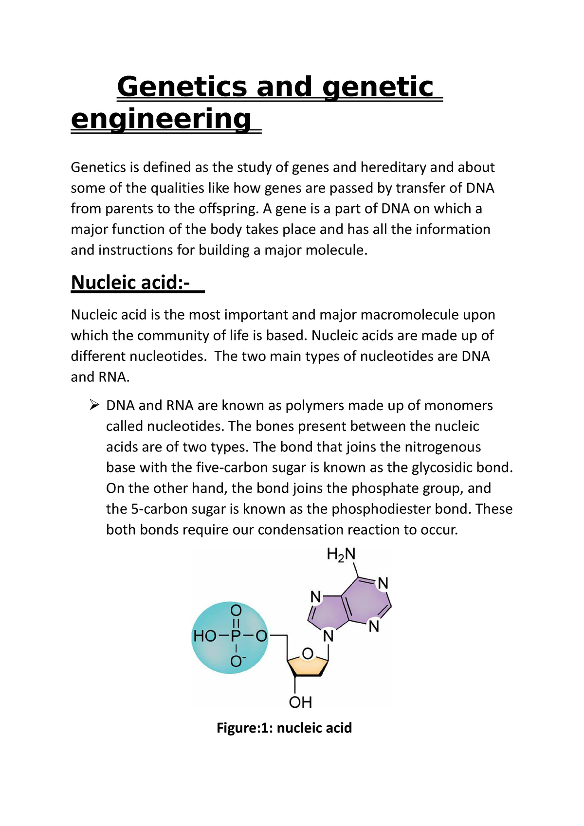 unit 11 genetics and genetic engineering assignment 1