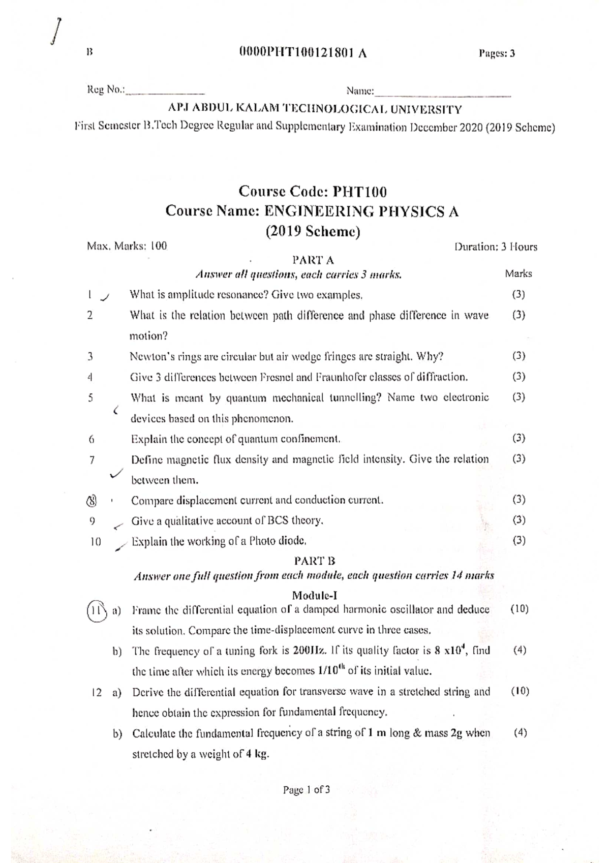 S1 Physics - imp notes for exam, study materials etc... - Engineering ...