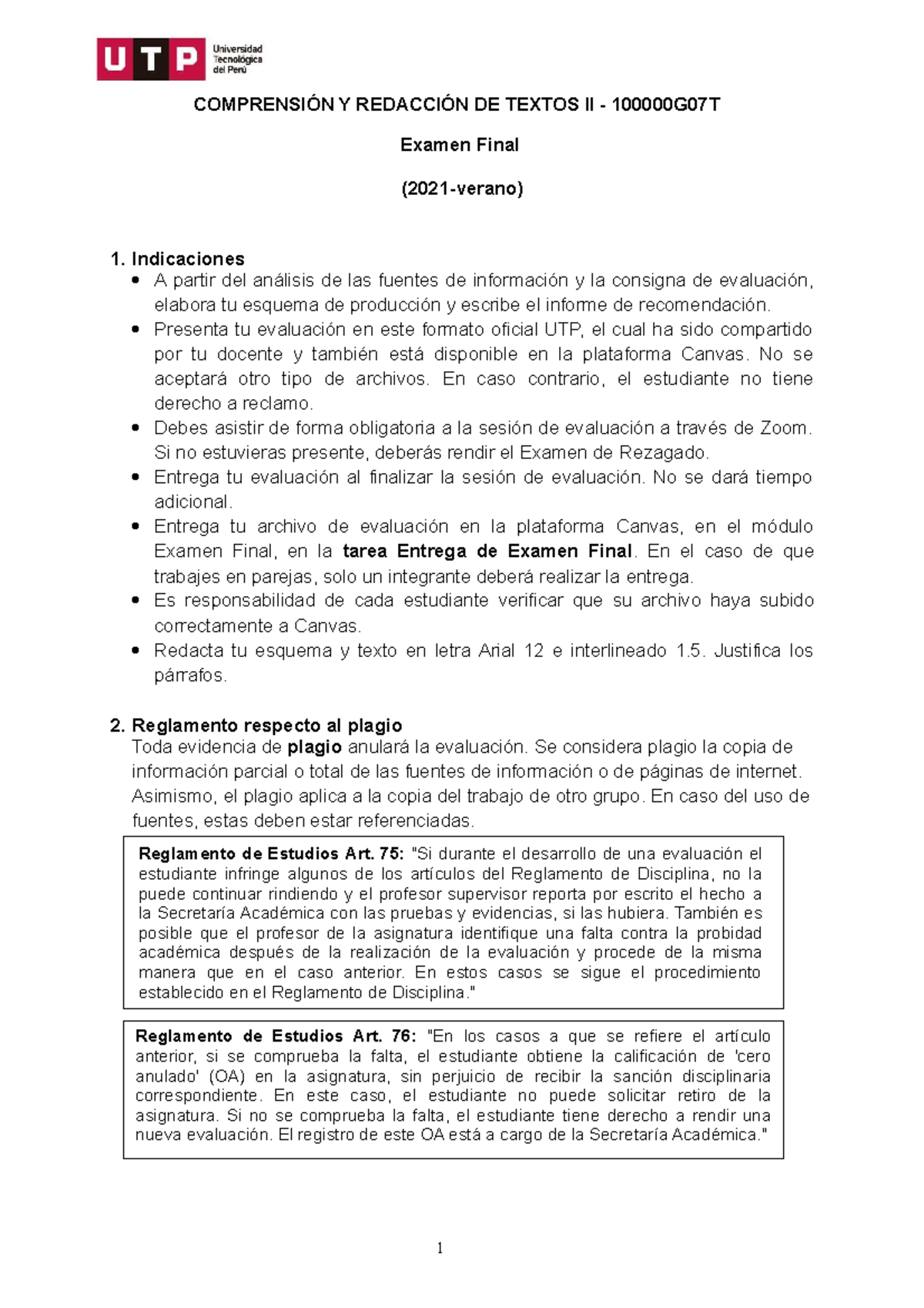 Grupo 1-100000 G07T Comprensión Y Redacción DE Textos 2 Verano 2021 (1 ...