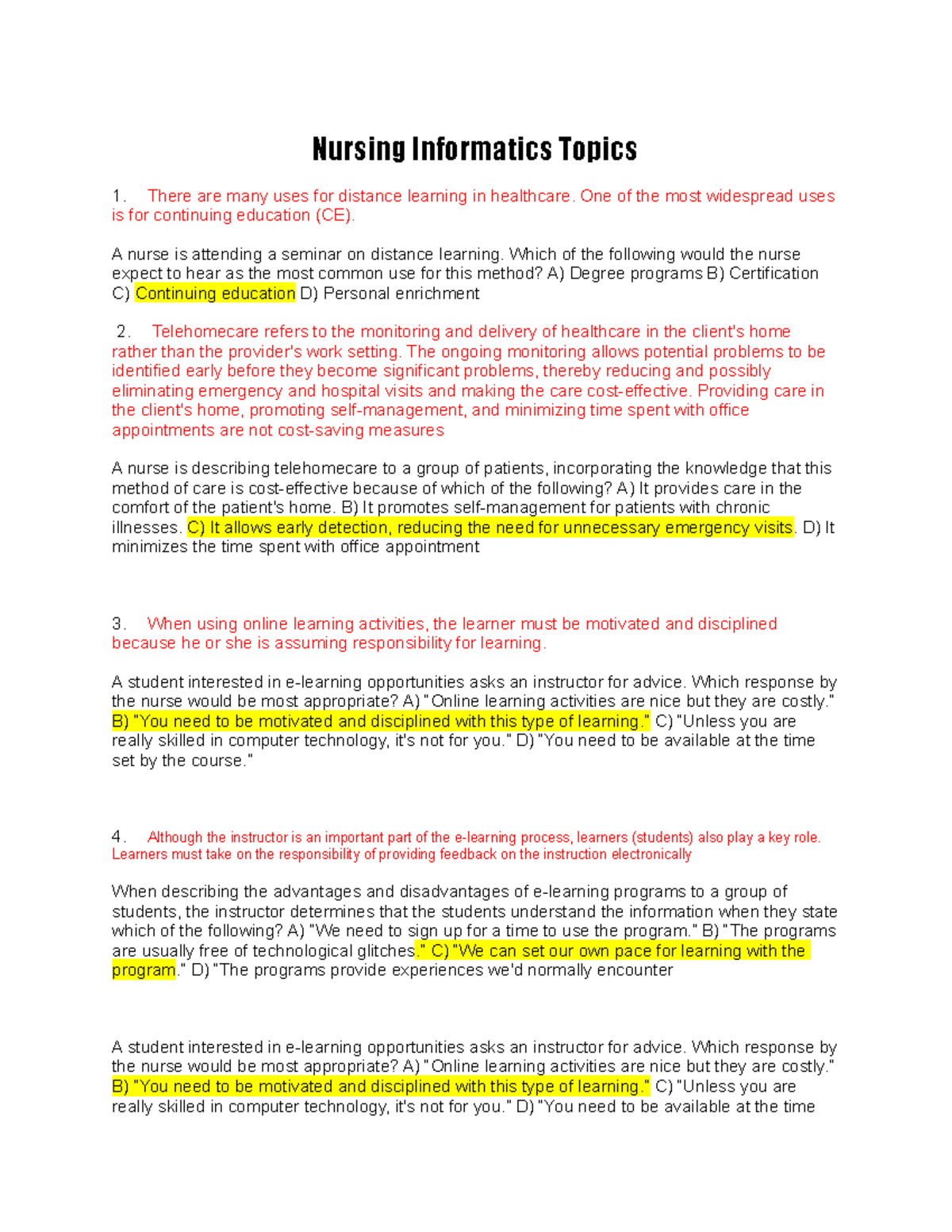 Copy of Nursing Informatics Topics - Nursing Informatics Topics There ...