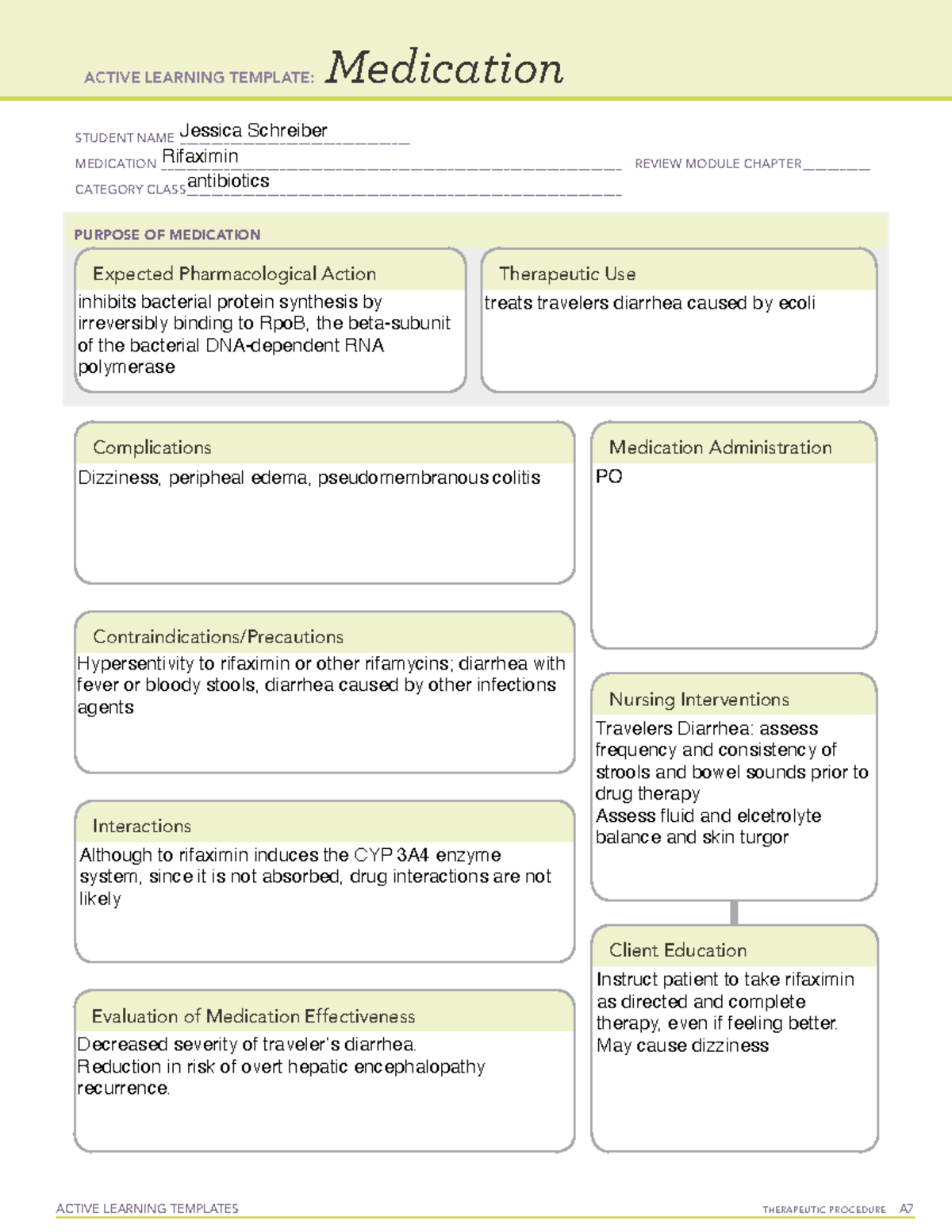 Rifaximin ati med ati template ACTIVE LEARNING TEMPLATES