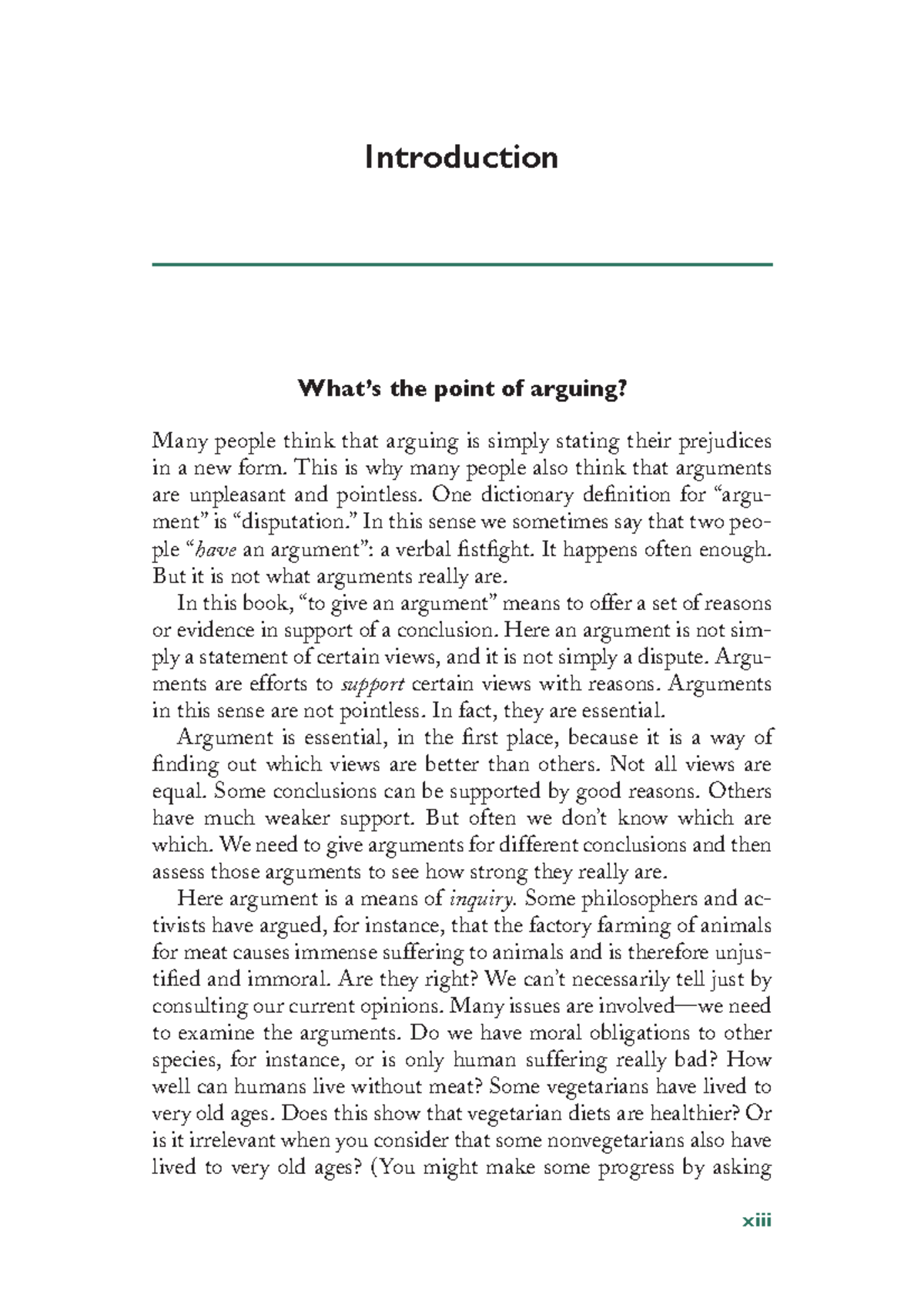 A Rulebook for Arguments 16 xiii Introduction What’s the point
