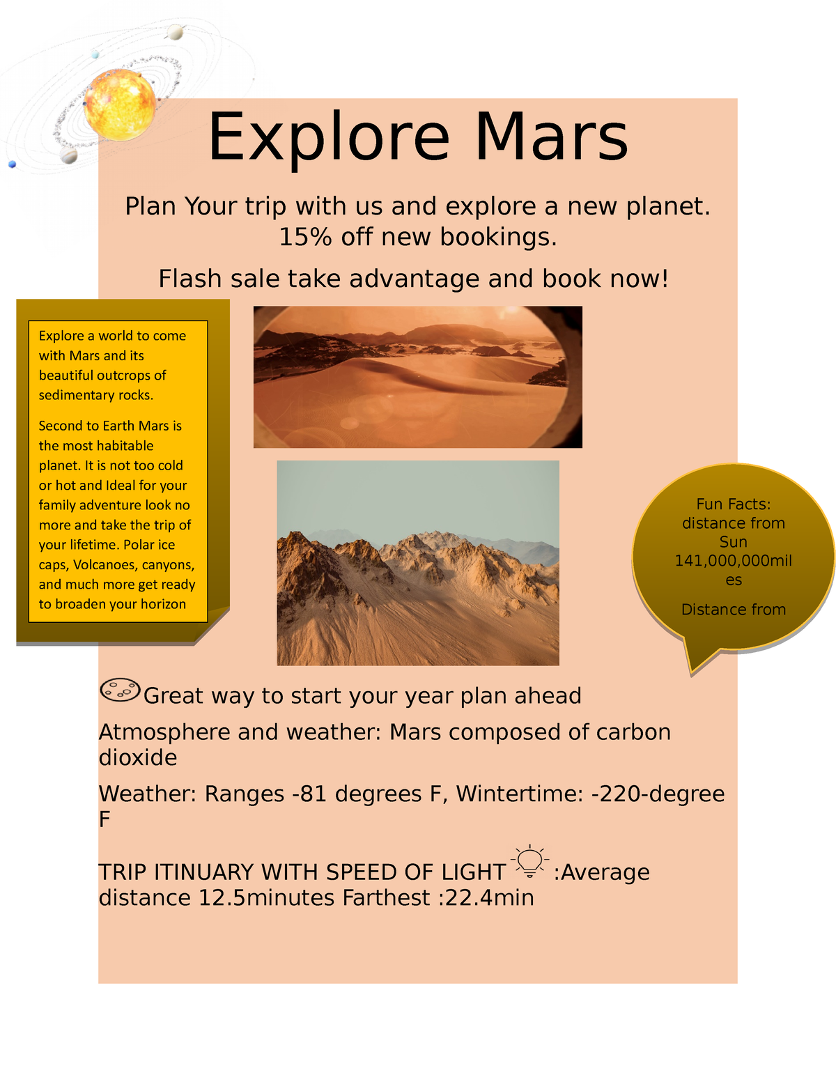 mars travel essentials