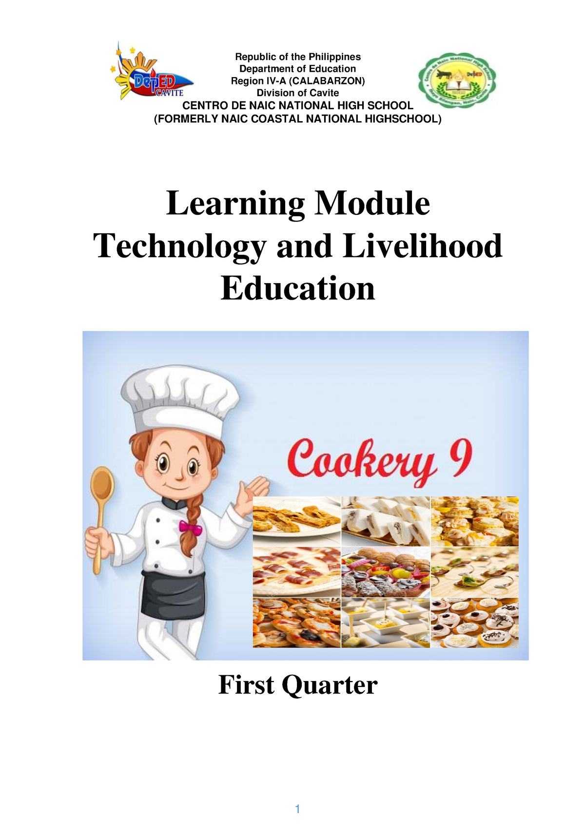 Quarter 1 Cookery 9 Module - Republic Of The Philippines Department Of ...