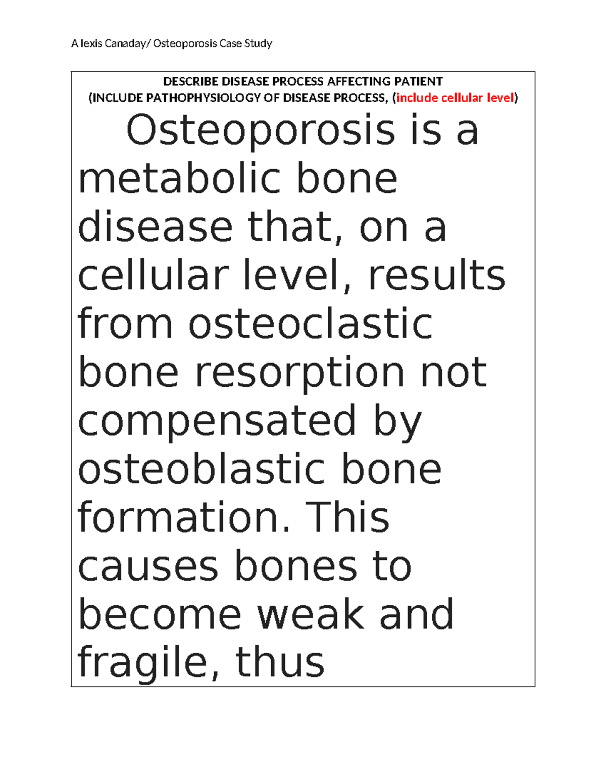 osteoporosis case study for 2020