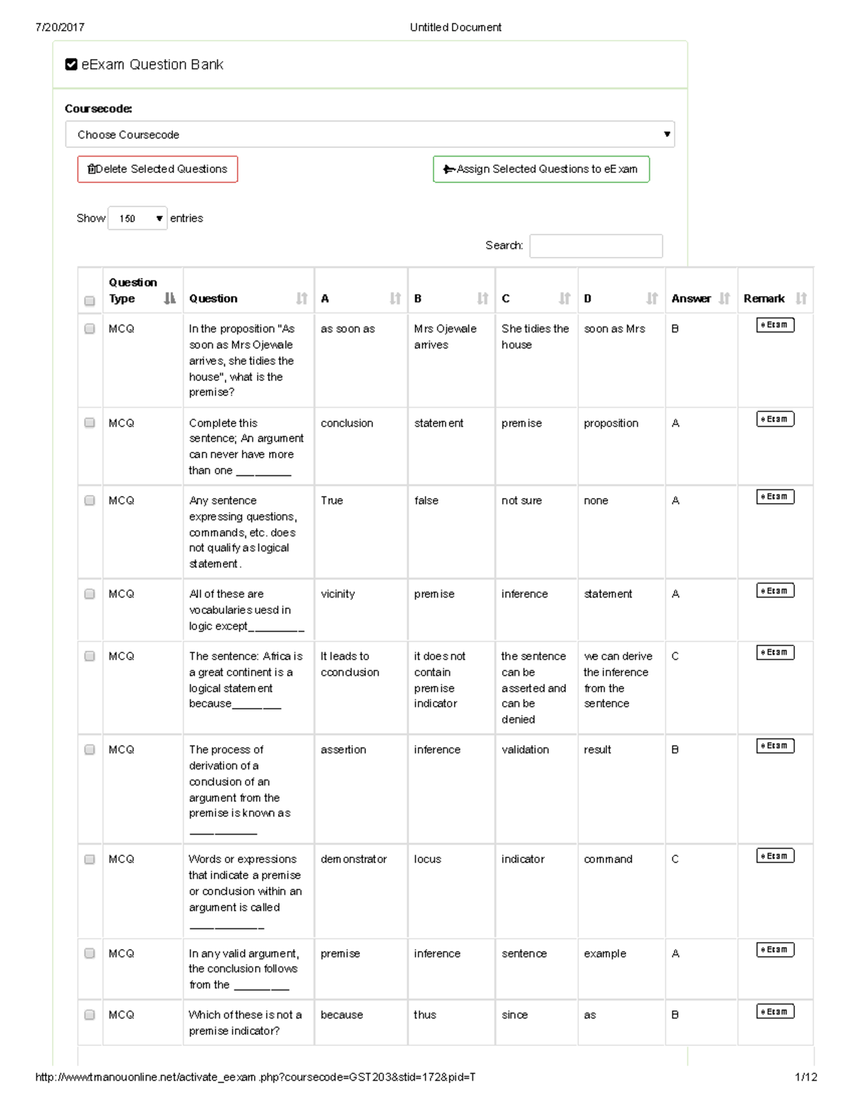 GST203 For Mass Communication Students EExam Question Bank