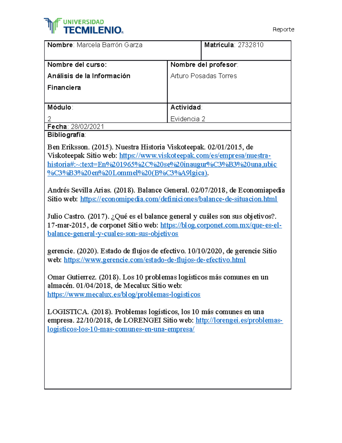 Evidencia 2 Analisis De La Informacion Financiera Universidad ...