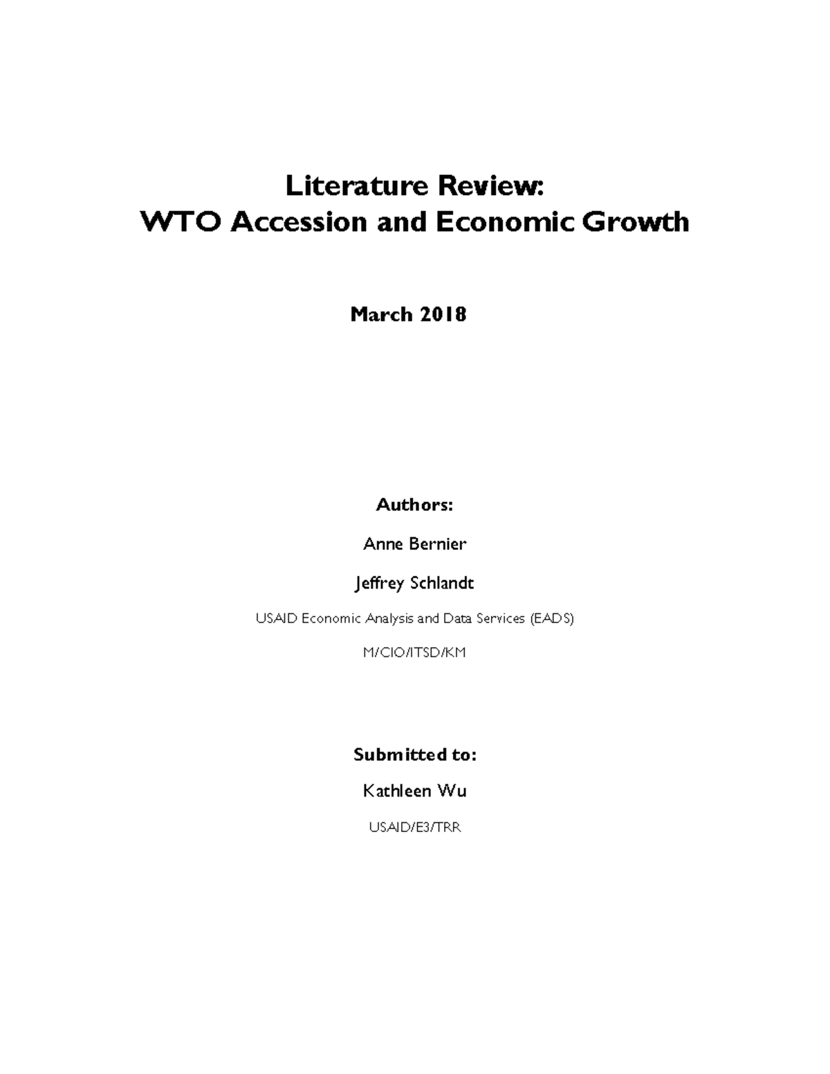 literature review of wto