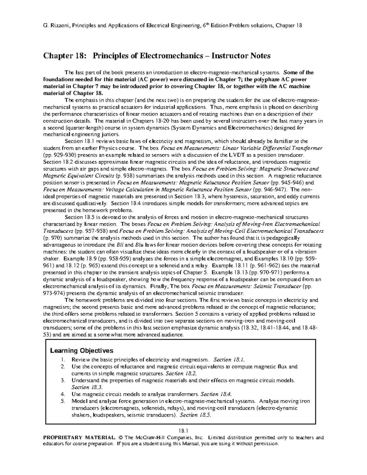 Rizzoni 6e SM CH18 - solution - 18. ####### PROPRIETARY MATERIAL. © The ...