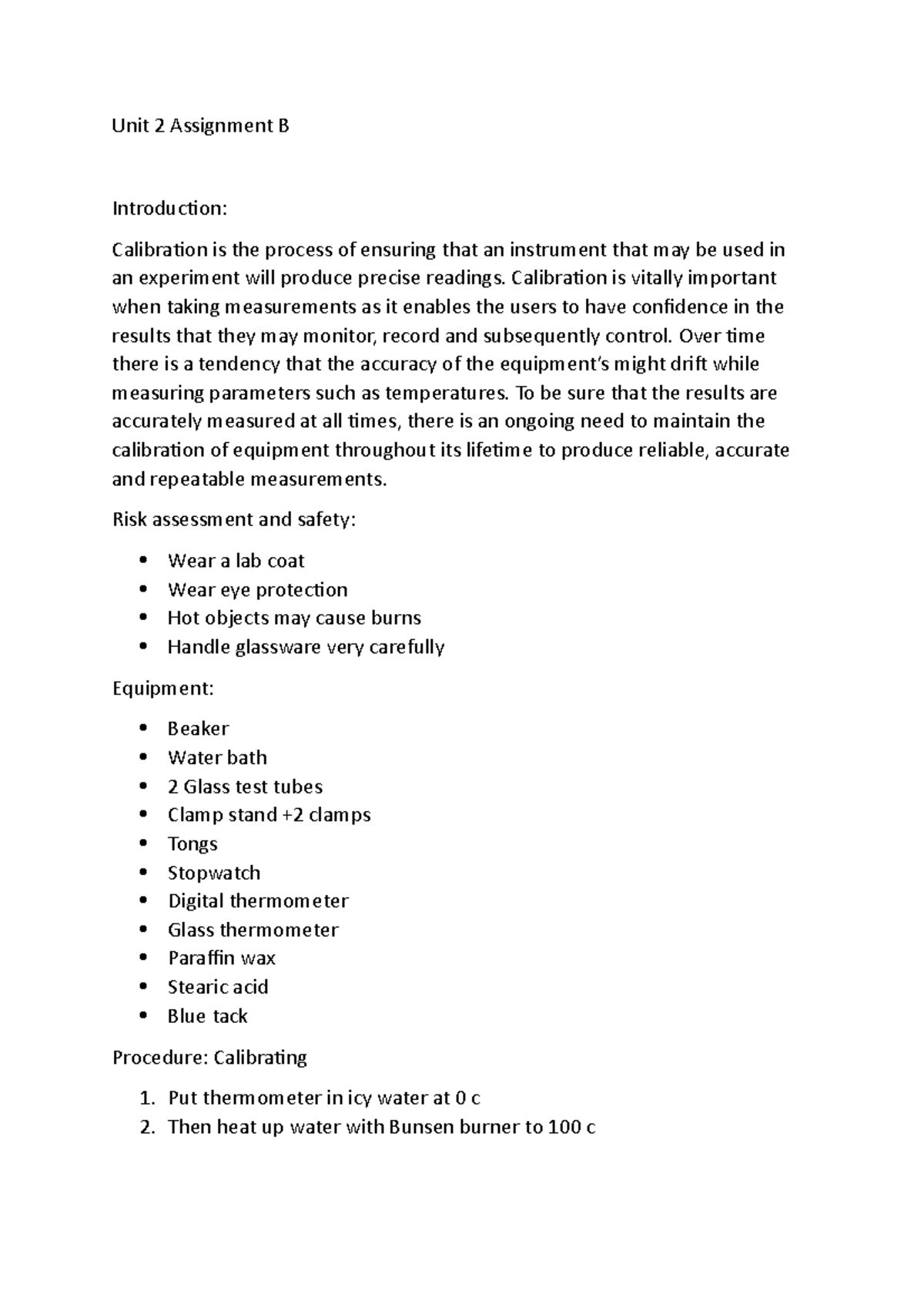 Unit 2 Assignment B - Skjdlncdknvd - Unit 2 Assignment B Introduction ...