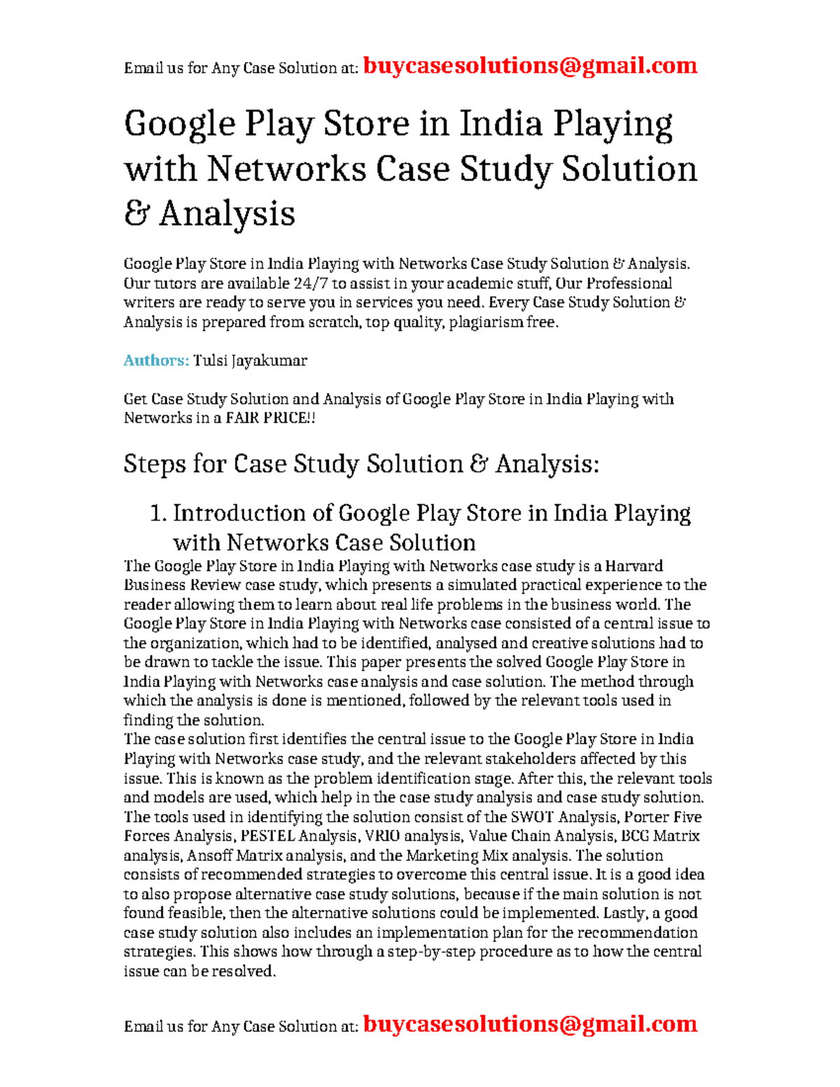 Case Solution Google Play Store in India Playing with Networks - Google ...
