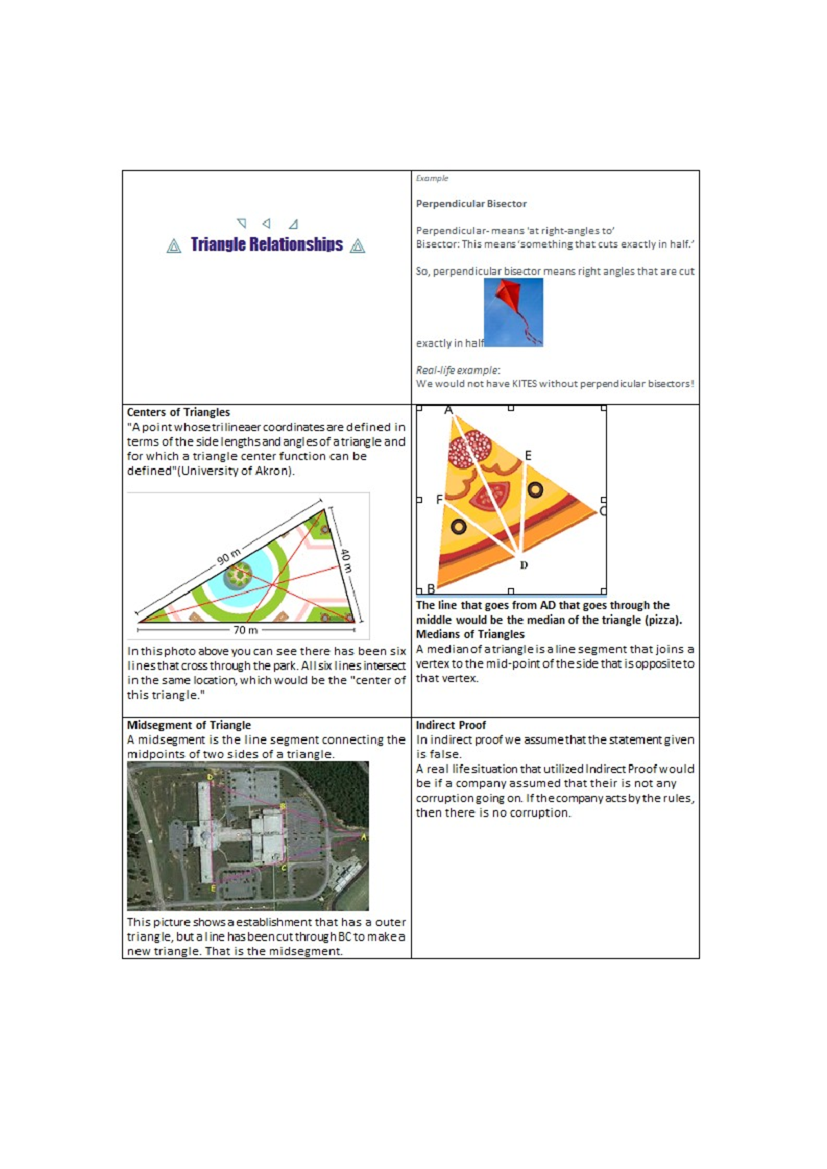 Triangle Relationships - D F 90m D B The line that goes from AD that ...