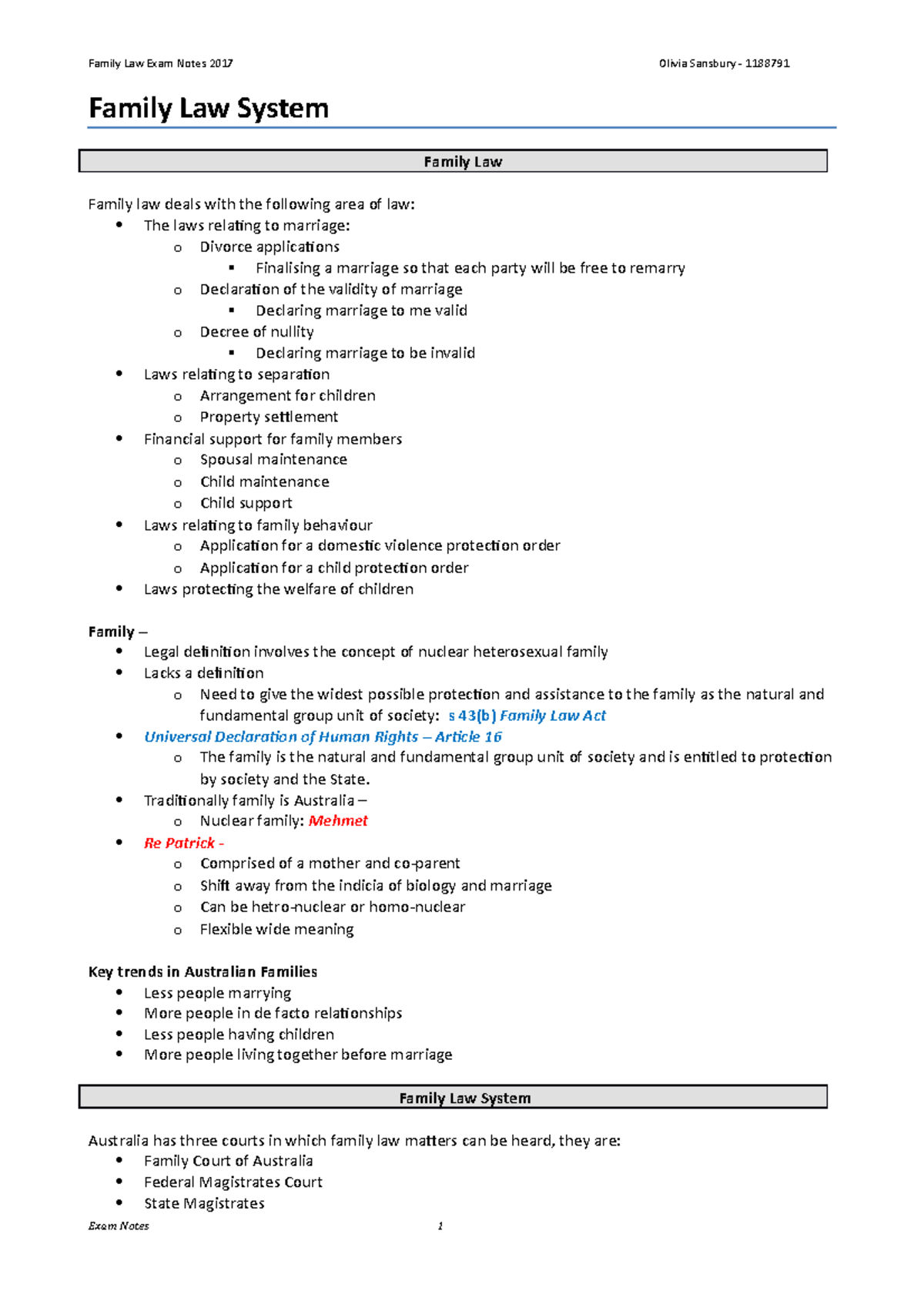 family law 1 assignment