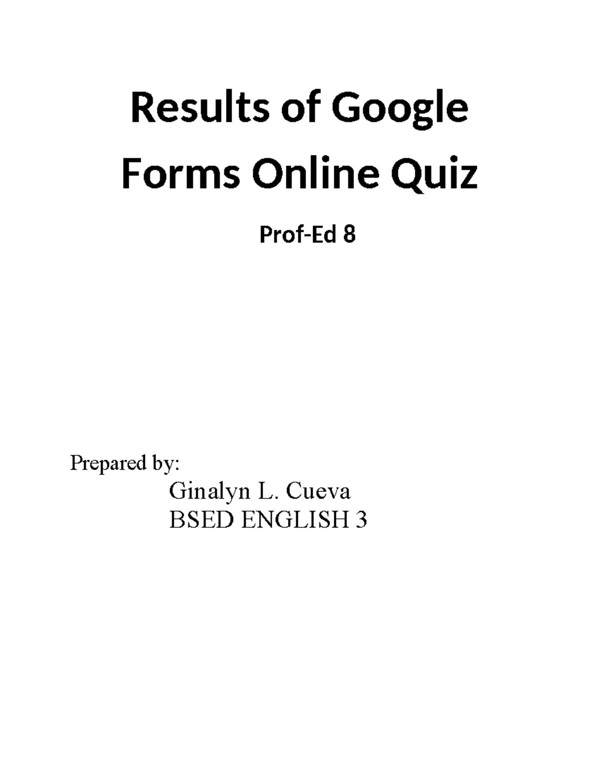 Project Prof 8 - You can use this in terms of education - Results of ...