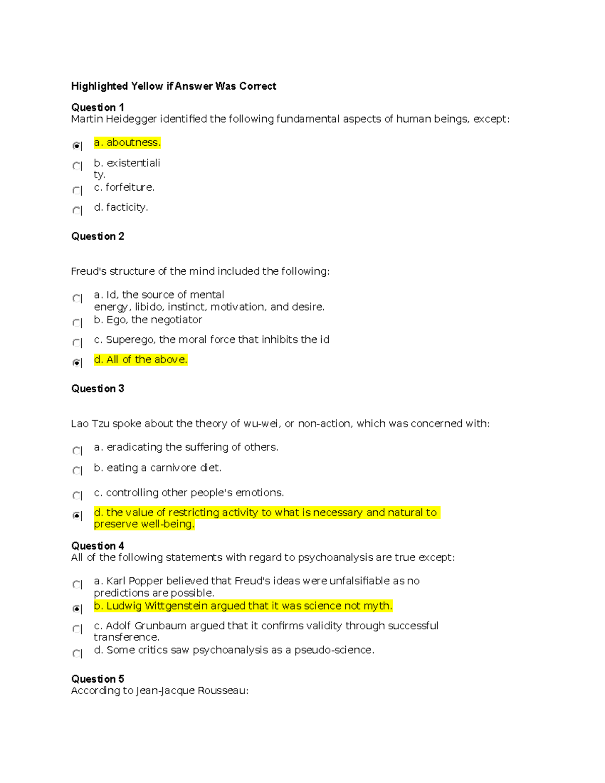 PSY426 History and Philosophy of Psychology Final Exam PSY 426 NU