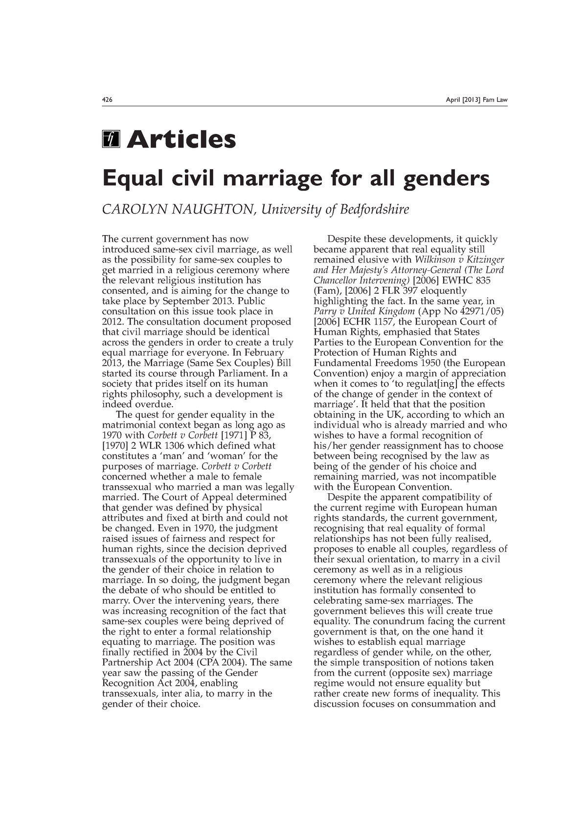 Equal Civil Marriage For All Genders - Articles Equal Civil Marriage ...