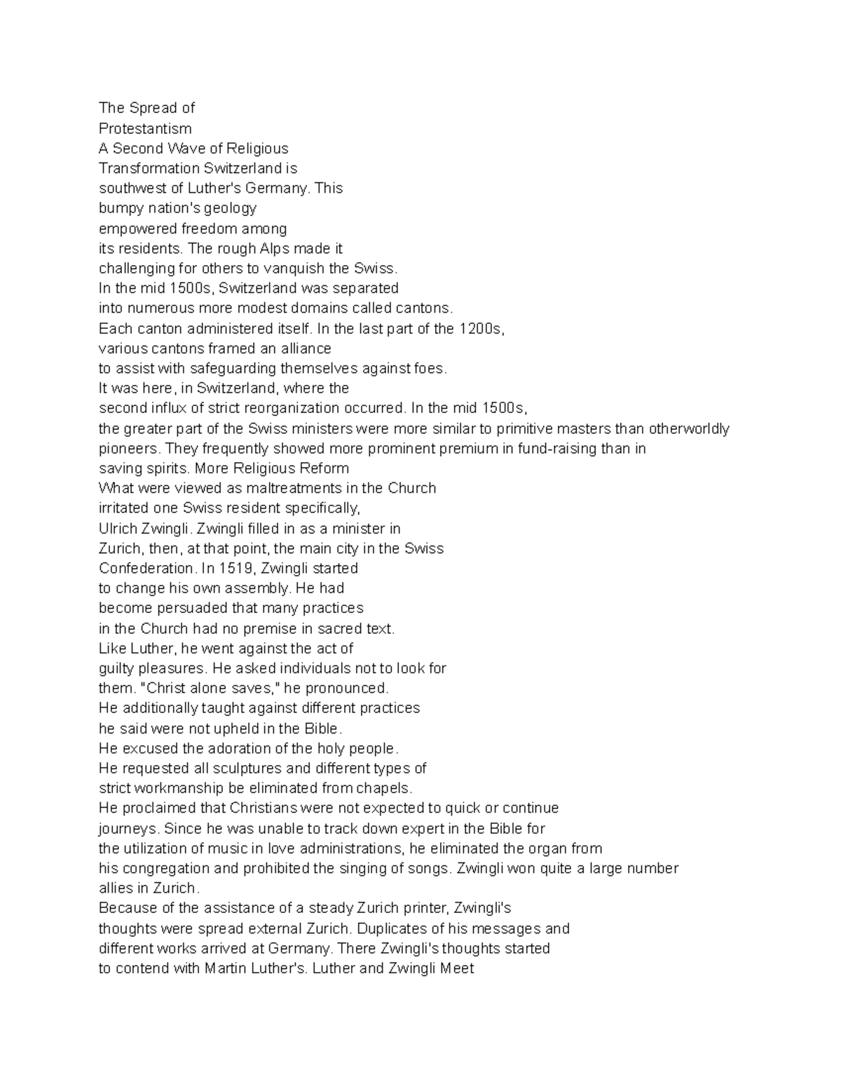 Italian Renaissance Chpt 12 notes - The Spread of Protestantism A ...