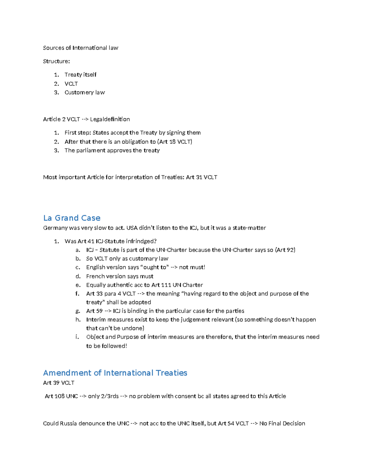 Einheit 4 Polzin - Sources of International law Structure: 1. Treaty ...