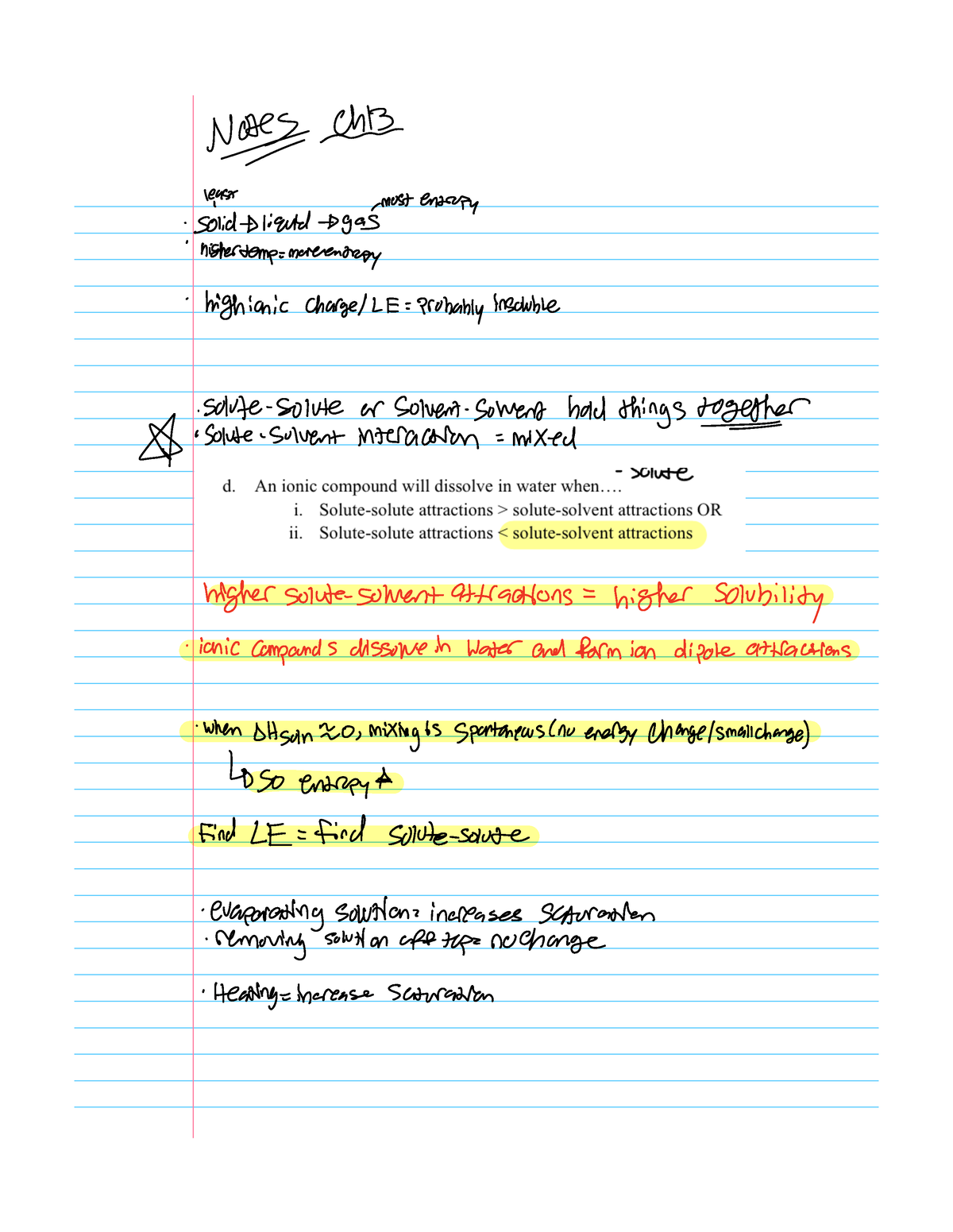 Chapter 13 Notes - Chemistry 1220 The Ohio State University - Noi Cha 