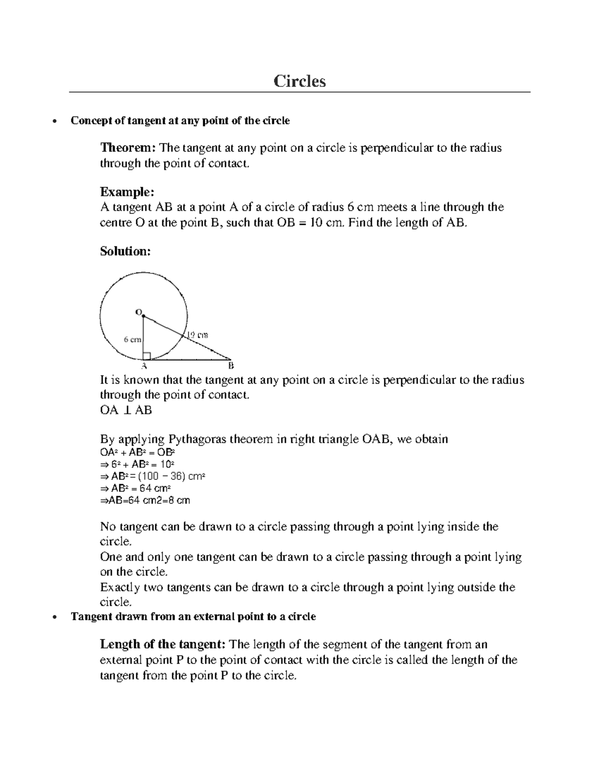 SSLC Maths module 10 - Circles - Circles Concept of tangent at any ...