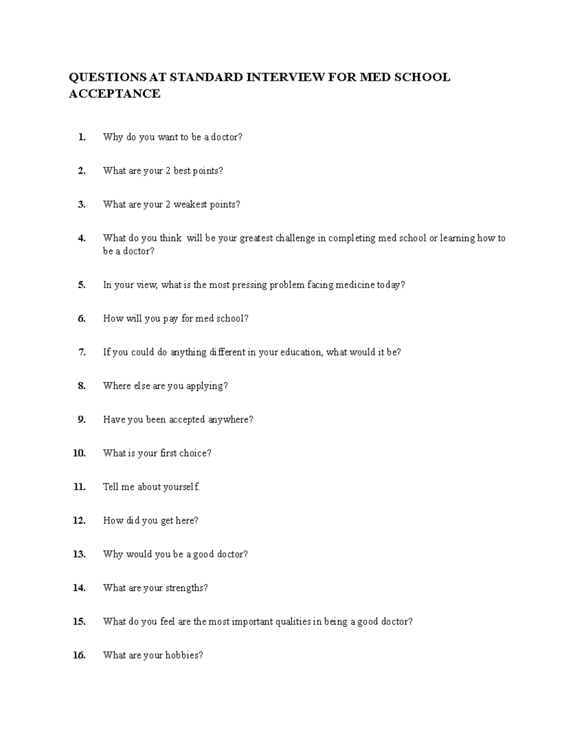 questions-at-standard-interview-for-med-school-acceptance-questions