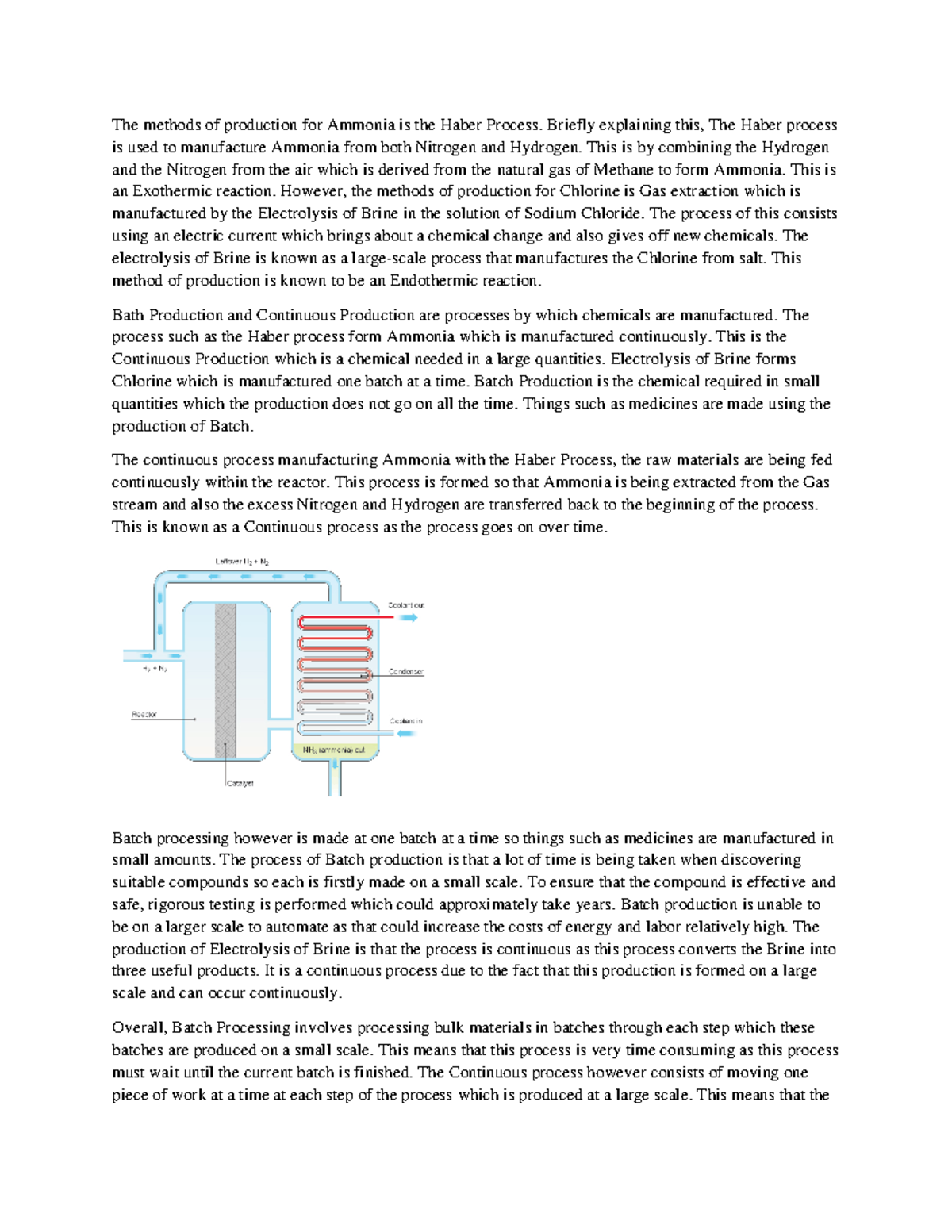 Ammonia - Briefly explaining this, The Haber process is used to ...