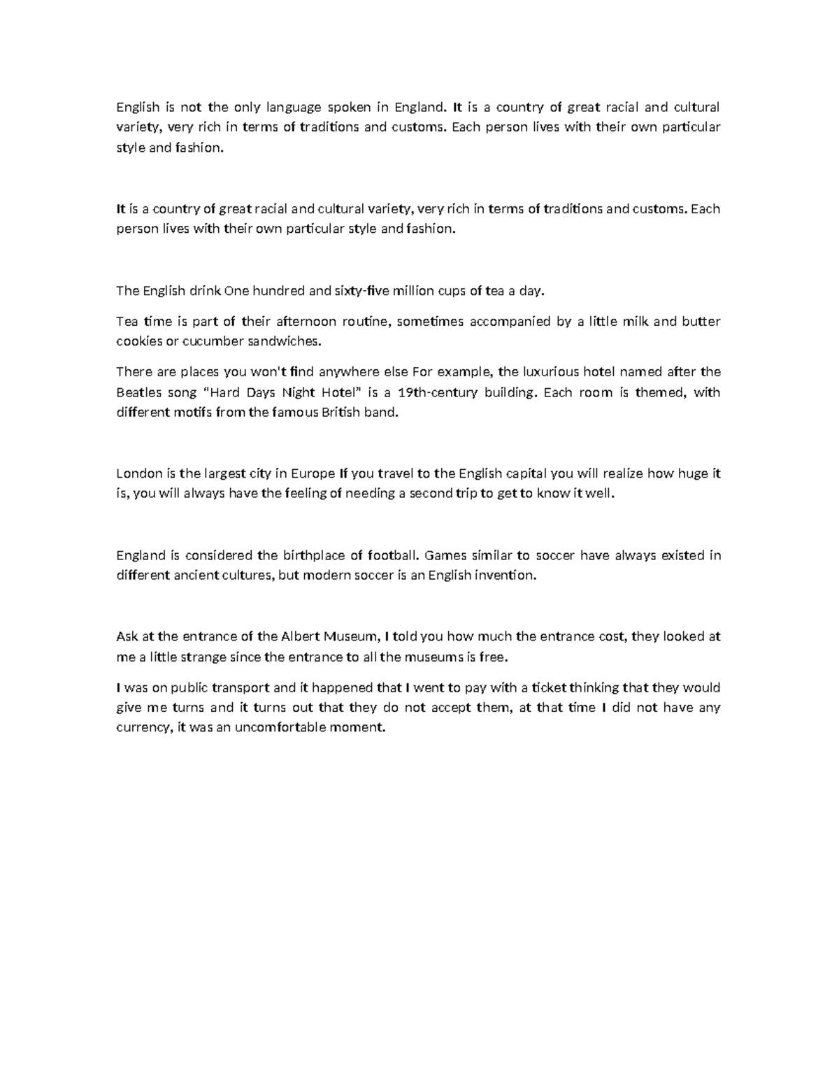 Inglaterra - Ninguna - English is not the only language spoken in ...