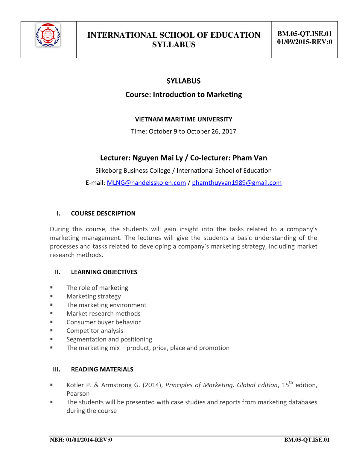 phd in marketing syllabus