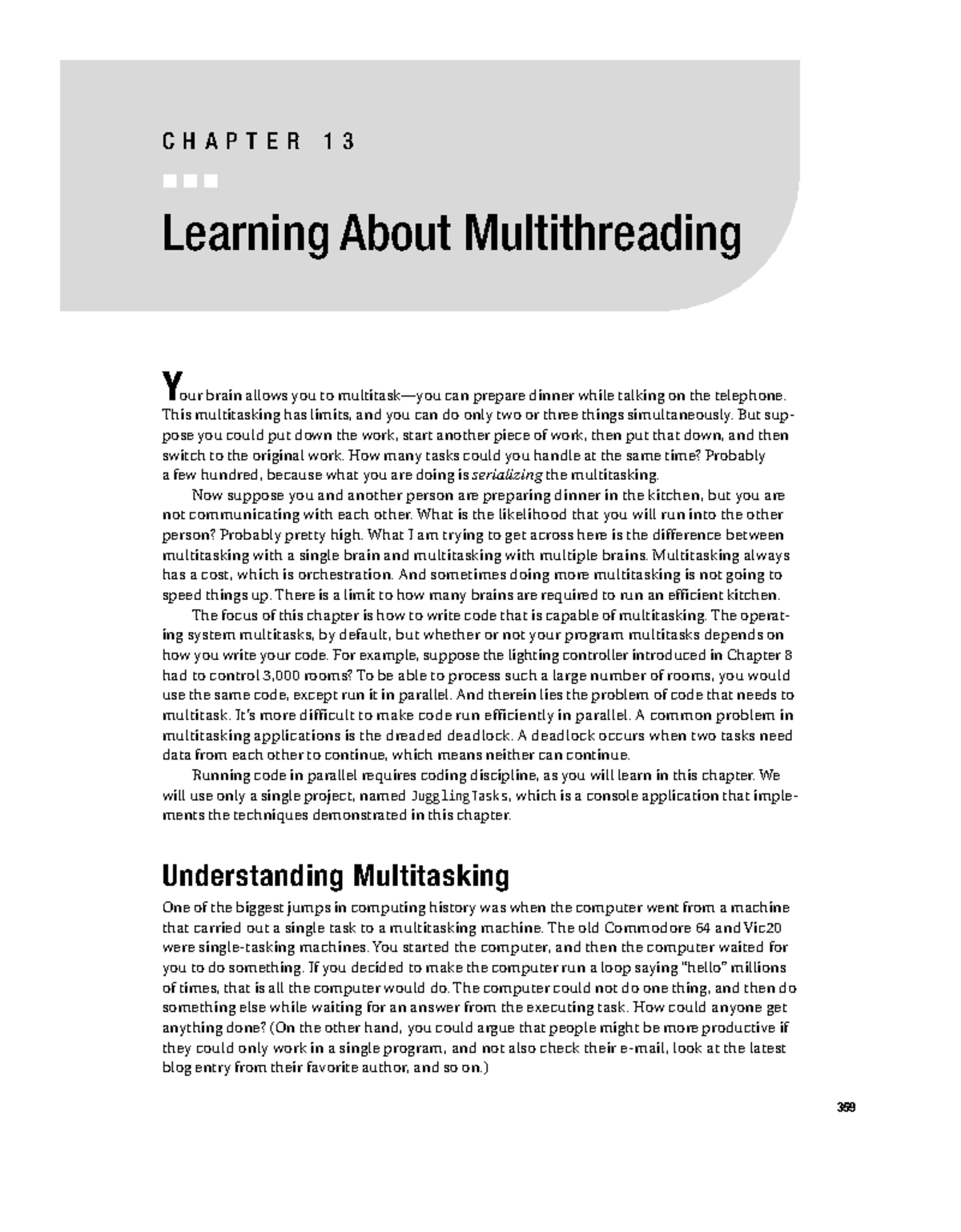 Chapter 13 - Learning About Multithreading - 8695ch13 10/17/07 9:26 AM ...