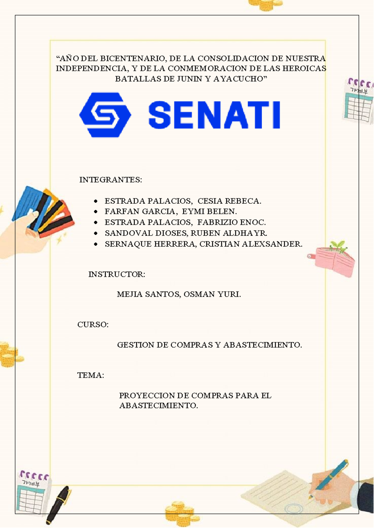 Entregable 1 - Gestion DE Compras Y Abastecimiento - “AÑO DEL ...
