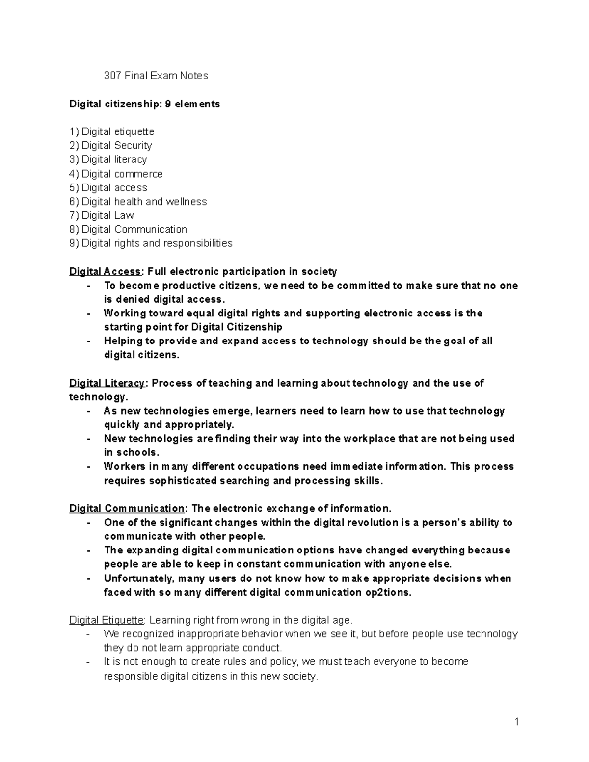 which assignments make up the benchmark assignment for educ 307