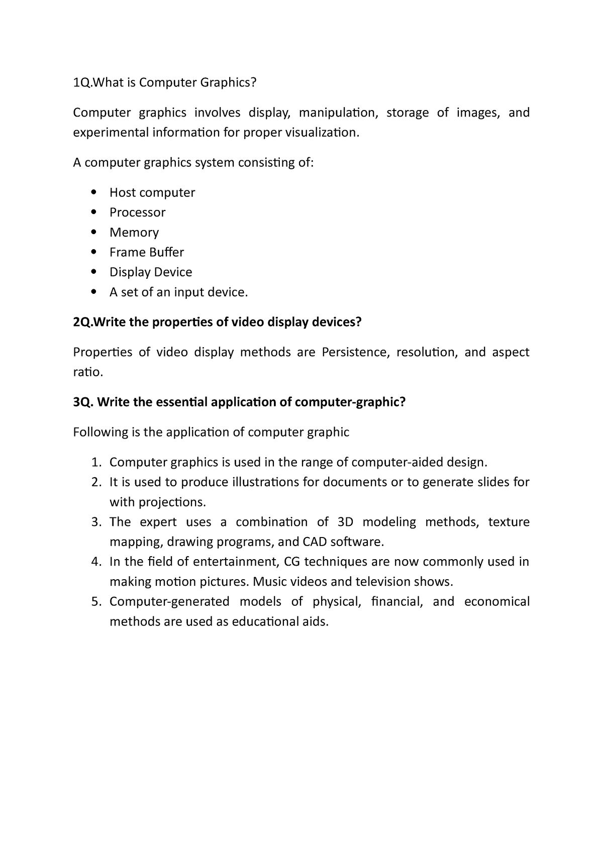 computer graphics essay conclusion