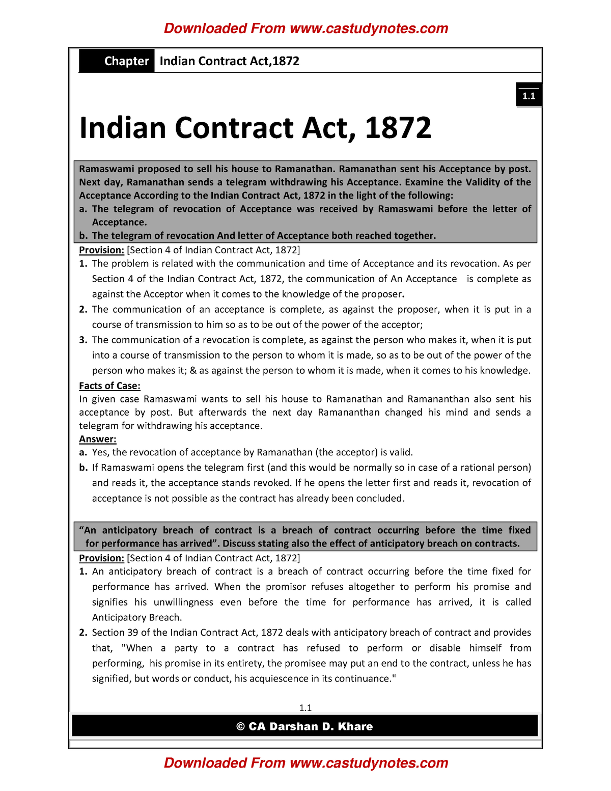 assignment of contract under indian contract act