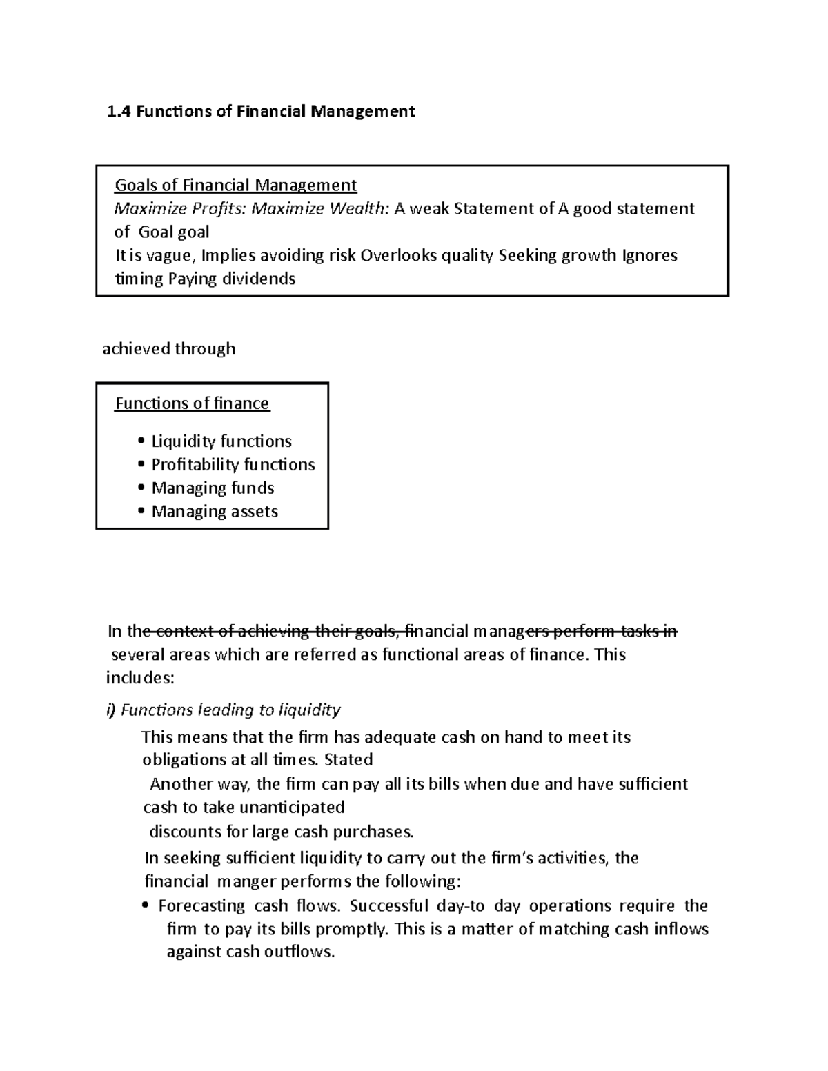 1.4 Functions Of Financial Management Lecture Notes - 1 Functions Of ...