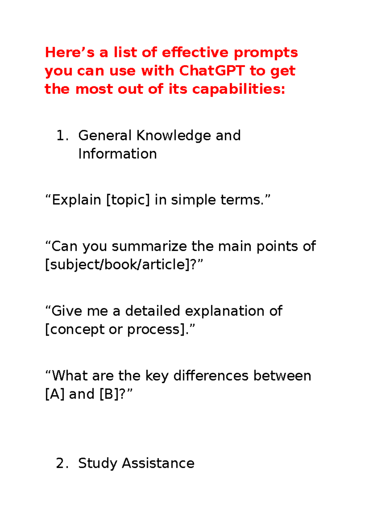 Chat gpt - Java notes Chat gpt Programming - Here’s a list of effective ...