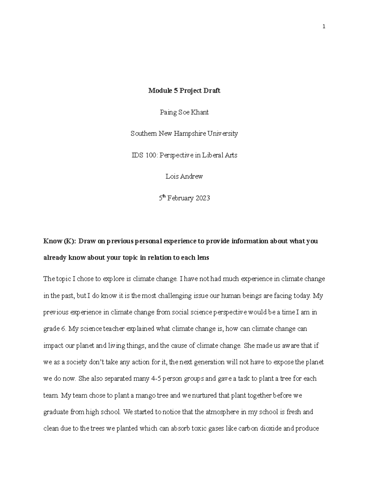 Module 5 Project Draft IDS 100 - Module 5 Project Draft Paing Soe Khant ...