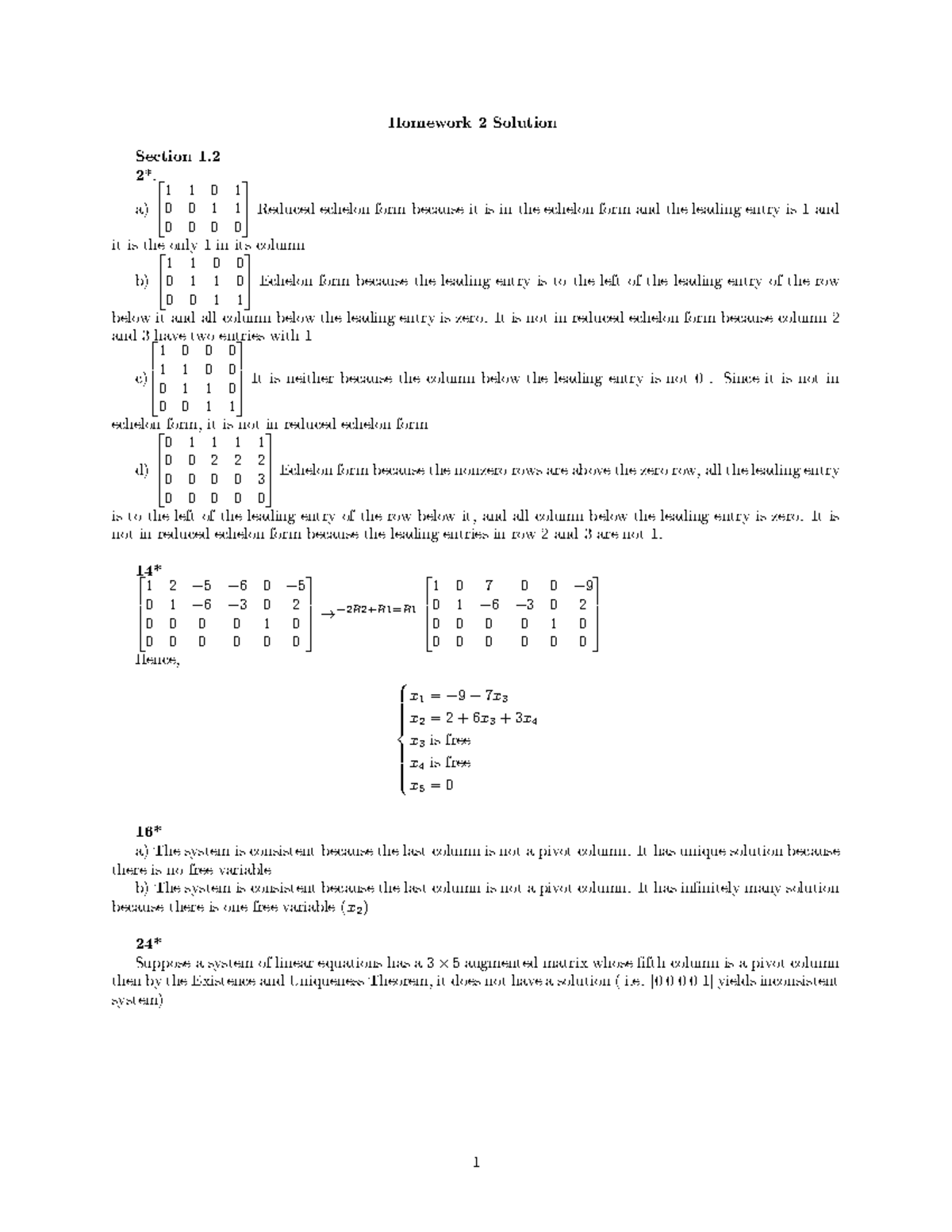 HW2 Ans Key - solutions to homework 2 - ♦♠ ♦r ♦ t ♦♥ t ♦♥ 1 1 0 1 0 0 1 ...