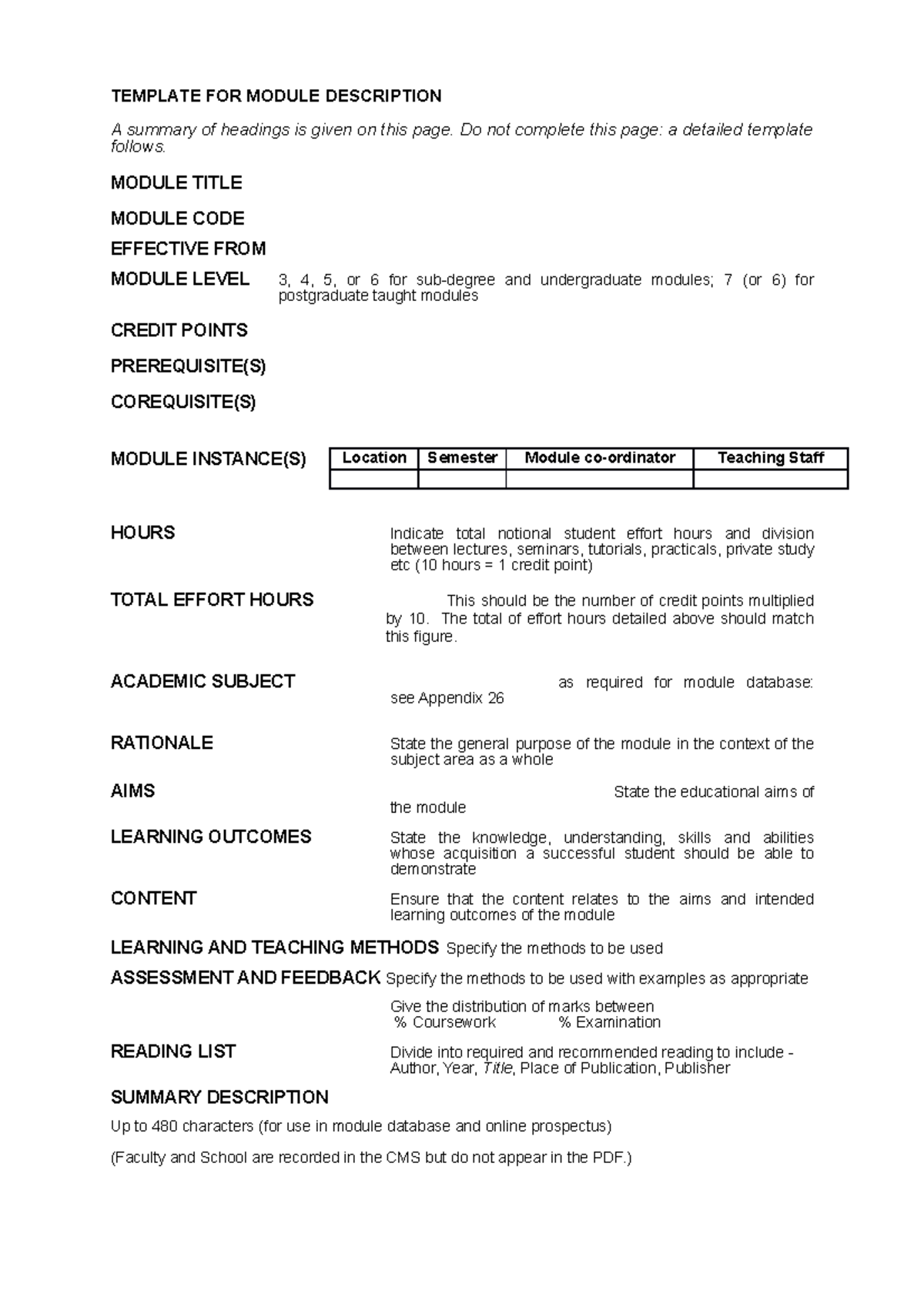 Module- Description- Template - TEMPLATE FOR MODULE DESCRIPTION A ...