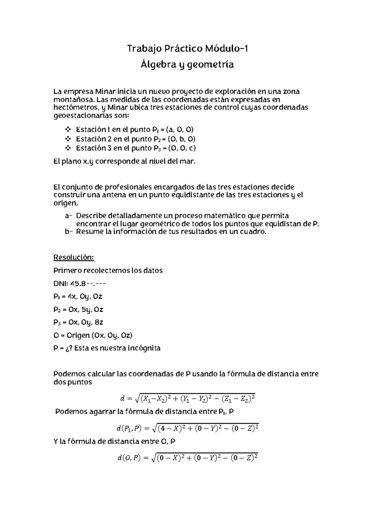 Trabajo Práctico Módulo 1 PS - Trabajo Práctico Módulo- 1 Álgebra y ...