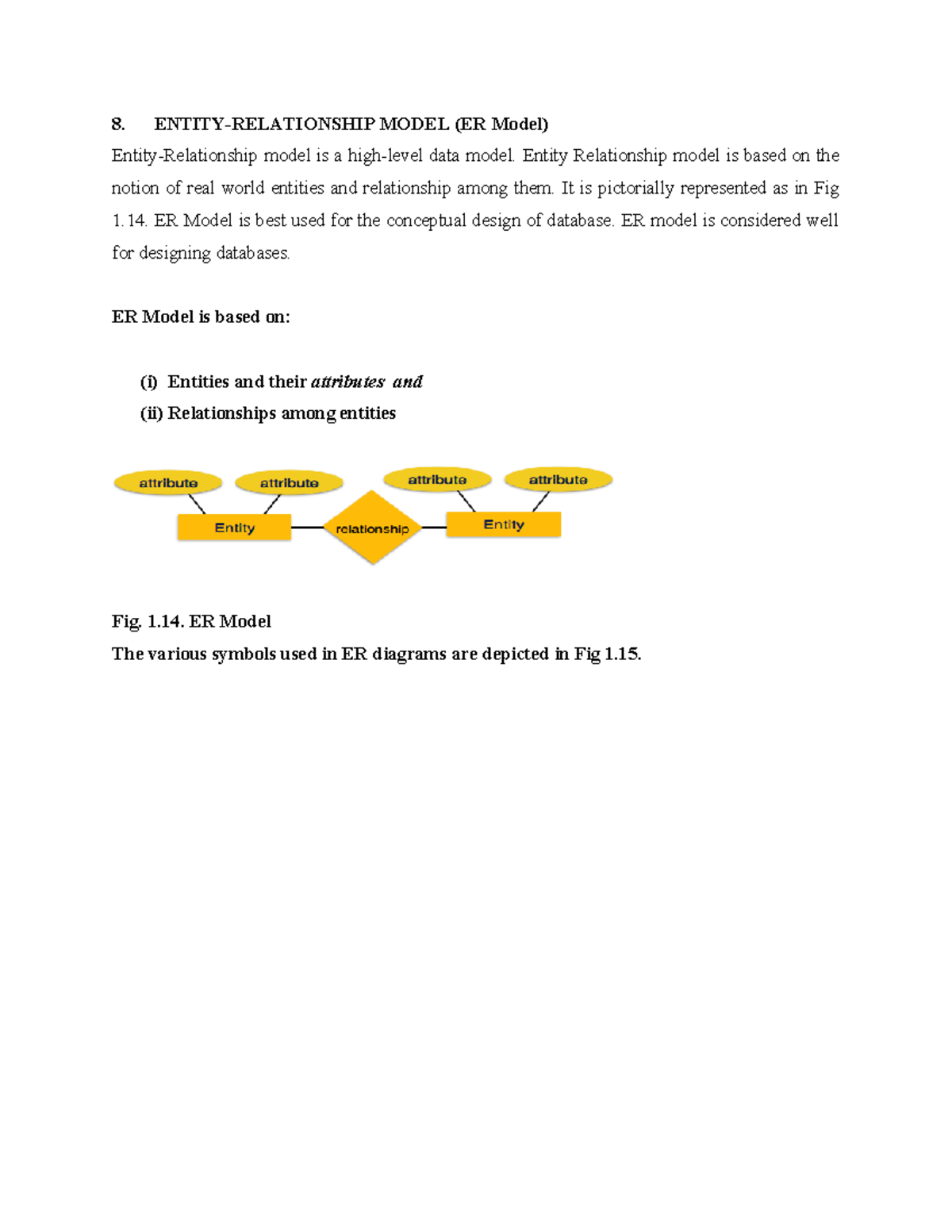 UNIT II DBMS - ENTITY-RELATIONSHIP MODEL (ER Model) Entity-Relationship ...